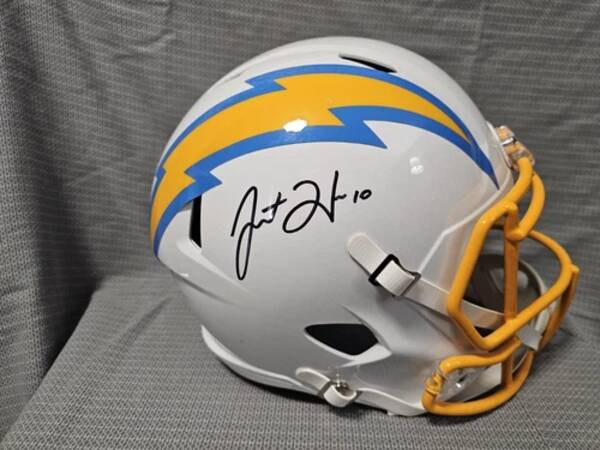 Justin Herbert — Signed Chargers Helmet