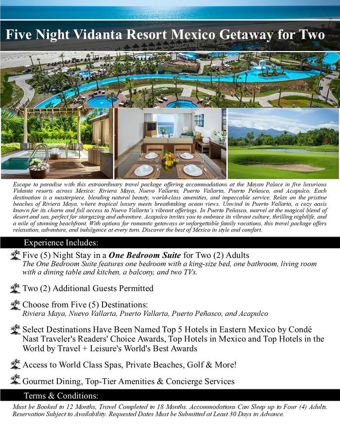 Vidanta Resort Mexico — For Two